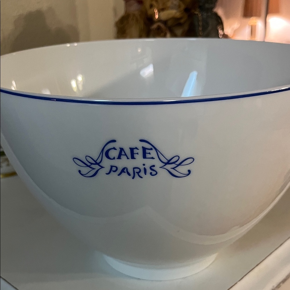 Bernardaud Cafe Paris Blue Salad Bowl ~ France Discontinued No flaws - Picture 4 of 6